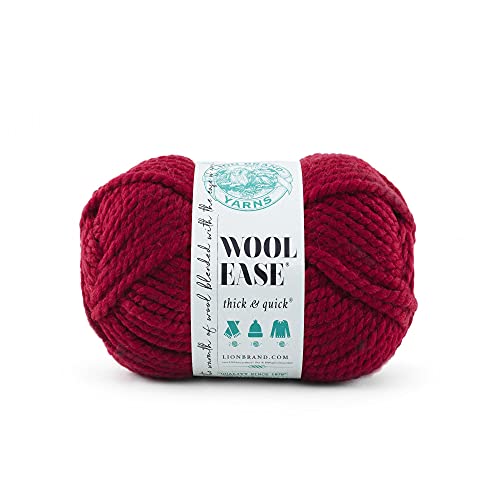 Lion Brand Yarn 640-138 Wollgarn, Cranberry, 1 Pack, 582 von Lion Brand Yarn