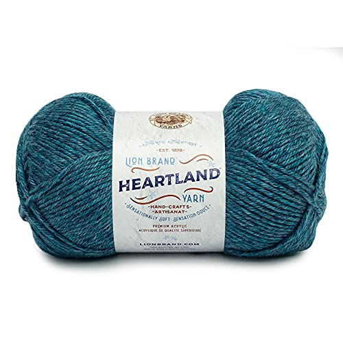 Lion Brand Yarn Company 142 g 100 Percent Acrylic Heartland Yarn Ball, Glacier Bay, 10.89 x 10.89 x 22.95 cm, 136-105 von Lion Brand Yarn Company