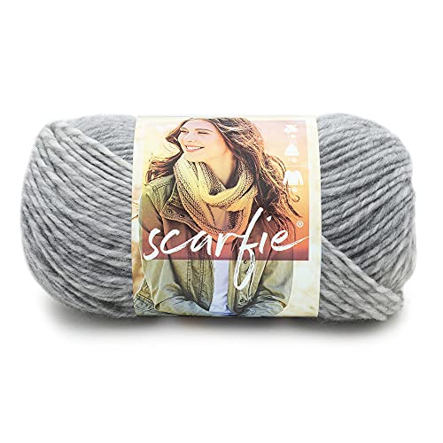 Lion Brand Yarn Scarfie - Strickgarn für Schals Creme/Silber, 21.59 x 12.065 x 12.065 cm von Lion Brand Yarn