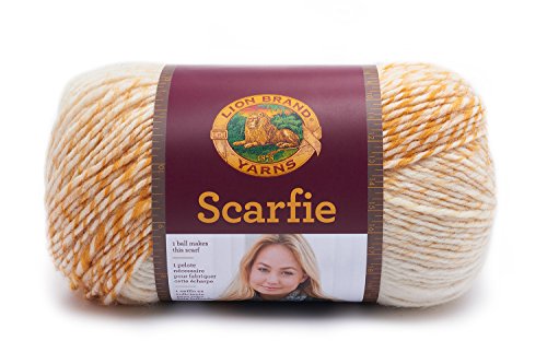 Lion Brand Yarn Scarfie - Strickgarn für Schals One Size Creme/Senf von Lion Brand Yarn