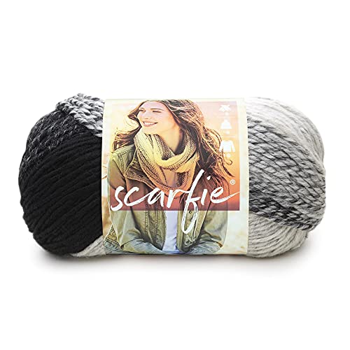 Lion Brand Yarn Scarfie - Strickgarn für Schals One Size cremefarben/schwarz von Lion Brand Yarn