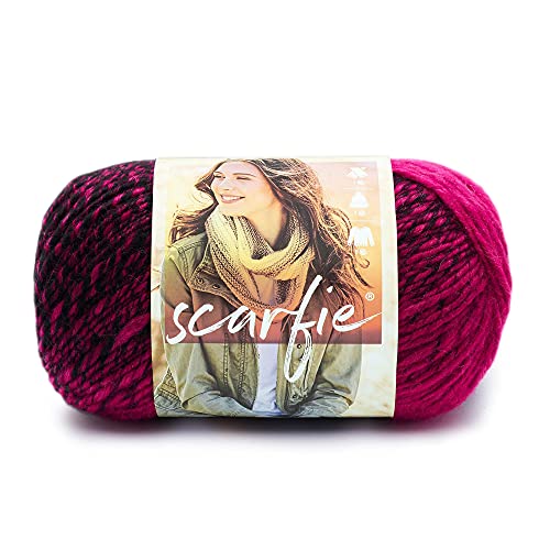 Lion Brand Yarn Scarfie - Strickgarn für Schals One Size schwarz/pink von Lion Brand Yarn