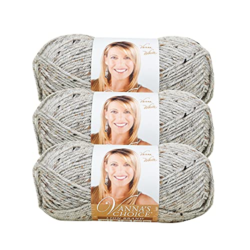 Lion Brand Yarn Vanna's Choice Garn, grauer Marmor, 3er-Pack von Lion Brand Yarn