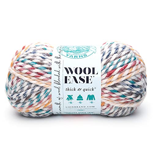 Lion Brand Yarn Wool-Ease Thick & Quick Acrylgarn, Farbe: Grünkohl, 21,59 x 9,53 x 9,53 cm Hudson Bay von Lion Brand Yarn