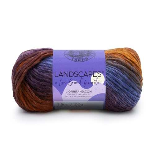 Lion Brand Yarn 100 g 100 Percent Acrylic "Landscapes" Yarn Ball, Mountain Range,10.25 x 10.25 x 19.78 cm von Lion Brand Yarn Company