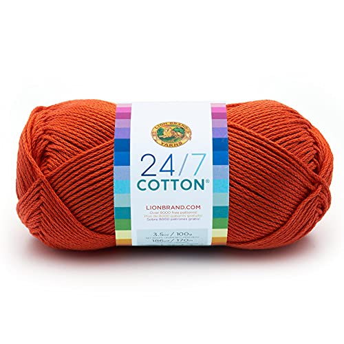 Lion Brand Yarn Company, 100 Percent Cotton,Tangerine,15.24x6.35x6.35 cm von Lion Brand Yarn Company