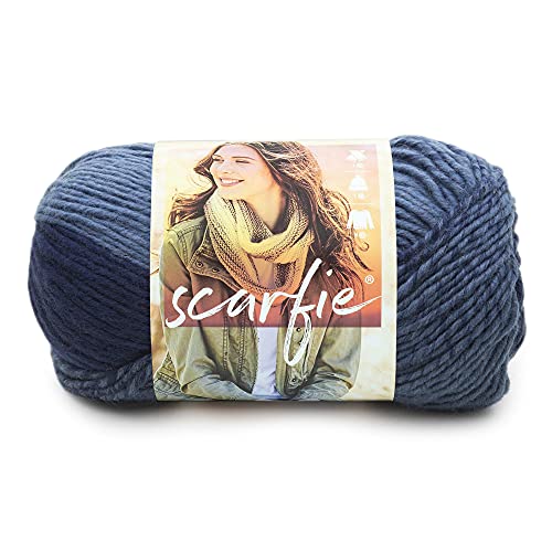 Lion Brand Yarn Scarfie - Strickgarn für Schals One Size Denim/Marineblau von Lion Brand Yarn