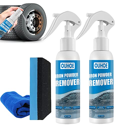 Car Rust Remover Spray, Iron Powder Remover for Car, Metal Surface Chrome Paint Car Cleaning (2PCS,100ML) von Lioncool