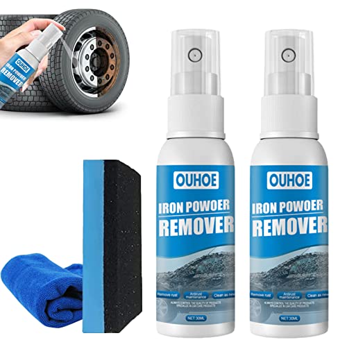 Car Rust Remover Spray, Iron Powder Remover for Car, Metal Surface Chrome Paint Car Cleaning (2PCS,30ML) von Lioncool