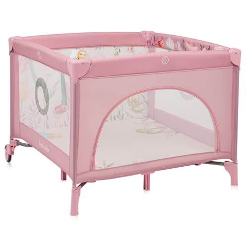 Lionelo Mille Plus 2-in-1 Reisebett und Laufgitter bis 15 kg 0-36 Monate, seitlicher Eingang, 3D-Matratze, 2 Räder mit Bremse für einfaches Zusammenklappen, Tragetasche von Lionelo