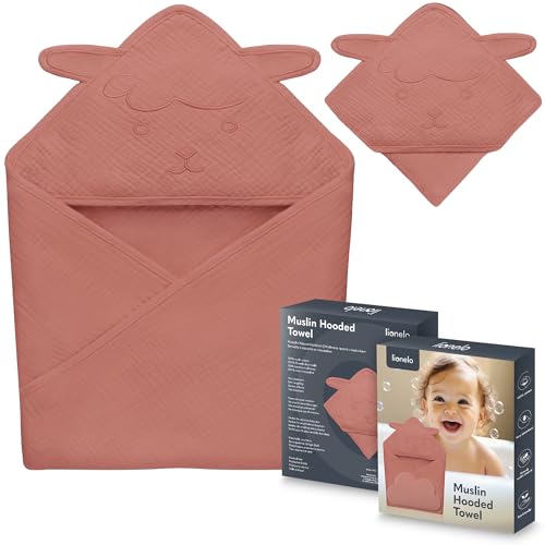 Lionelo Muslin Hooded Towel Musselintuch mit Kapuze für Babys nach dem Baden 80x80 cm, Atmungsaktives Weiches Baby-Badetuch Naturstoff 6 Farben Lionelo Muslin Hooded Towel Musselintuch mit Kapuze für Babys nach dem Baden 80x80 cm, Atmungsaktives Weiches Baby-Badetuch Naturstoff 6 Farben von Lionelo