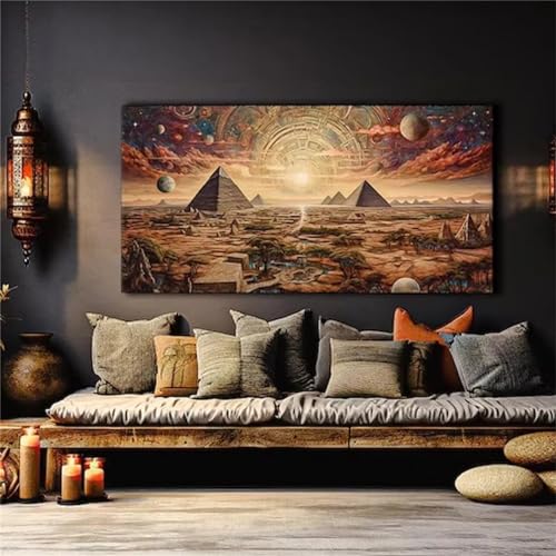 Lionhai Diamond Painting Pyramide, 5D DIY Diamant Painting Set Ägypten Diamond Painting Bilder Erwachsene XXL 100x50CM, Diamand Art Painting Kinder Basteln Stickerei Set, Room Home Wanddeko Aesthetic Lionhai Diamond Painting Pyramide, 5D DIY Diamant Painting Set Ägypten Diamond Painting Bilder Erwachsene XXL 100x50CM, Diamand Art Painting Kinder Basteln Stickerei Set, Room Home Wanddeko Aesthetic von Lionhai