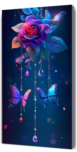 Malen Nach Zahlen Erwachsene Traum Blume, Malen Nach Zahlen Kinder ab 7, DIY Digitales Ölgemälde Set auf Leinwand Mit 3 Bürsten Pinseln und Hochwertig Acrylpigment, für Zuhause Dekor 60x120cm D-401 von Lionhai