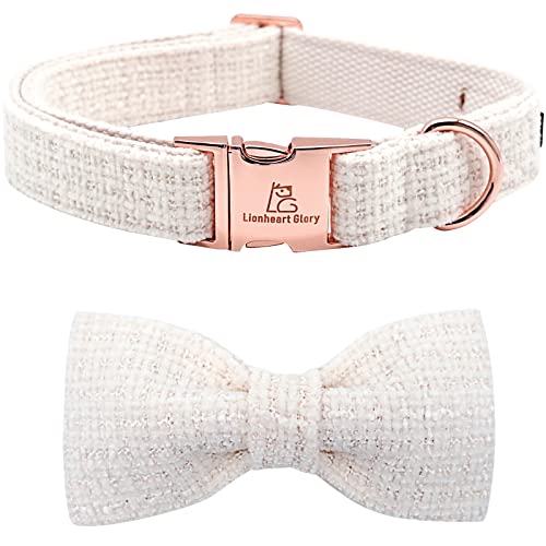 Lionheart glory Hundehalsband mit Schleife, verstellbares Hundehalsband mit Fliege, Haustiergeschenk für Mädchen oder Jungen, weiches Hundehalsband mit Fliege für X-Large-Hunde von Lionheart glory