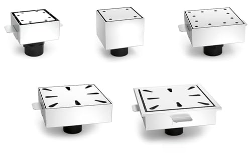 Siphon-Abfluss vertikaler Ausgang aus Edelstahl 200 x 200 x 155 mm Siphon-Abfluss vertikaler Ausgang aus Edelstahl 200 x 200 x 155 mm von Lioninox