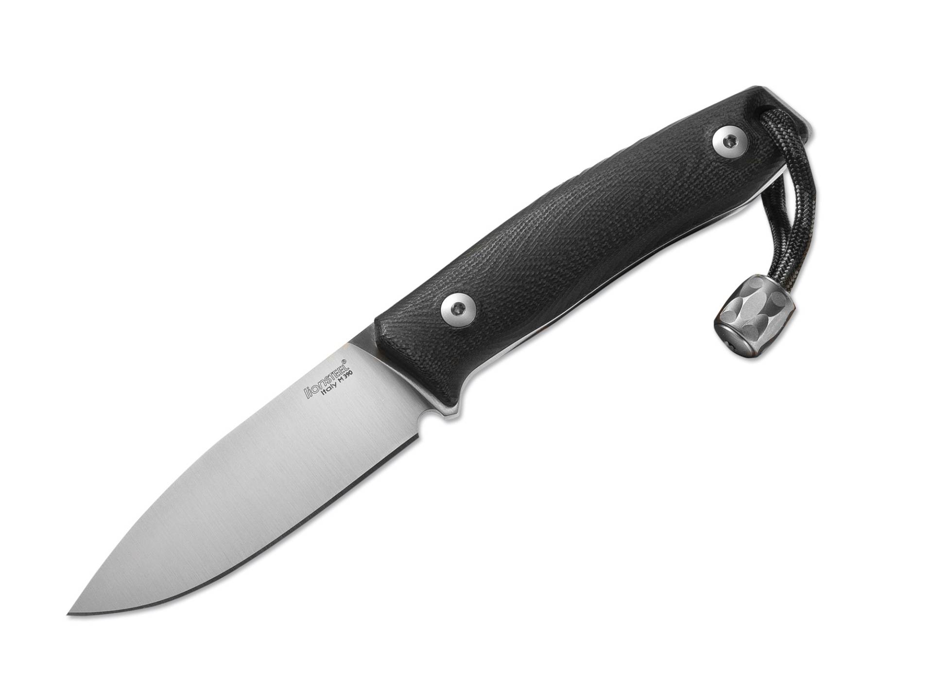 LionSteel M1 Black Outdoor-Messer mit Lederscheide von Lionsteel