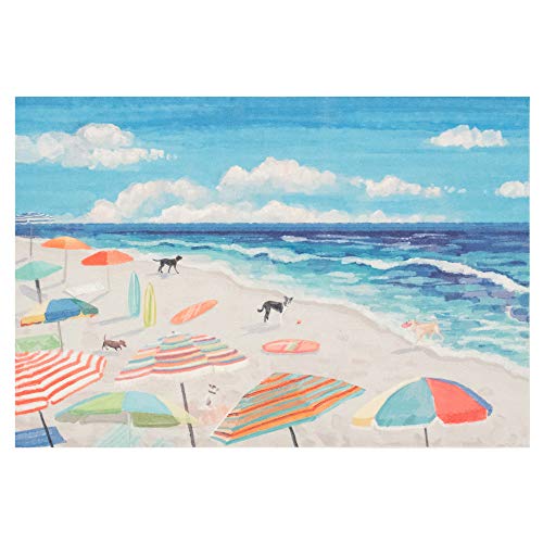 Liora Manne ILU34330904 Illusions Dog Beach Indoor/Outdoor Matte Ocean 73,4 x 124,4 cm Area-Teppiche, 70 x 120 cm von Liora Manne