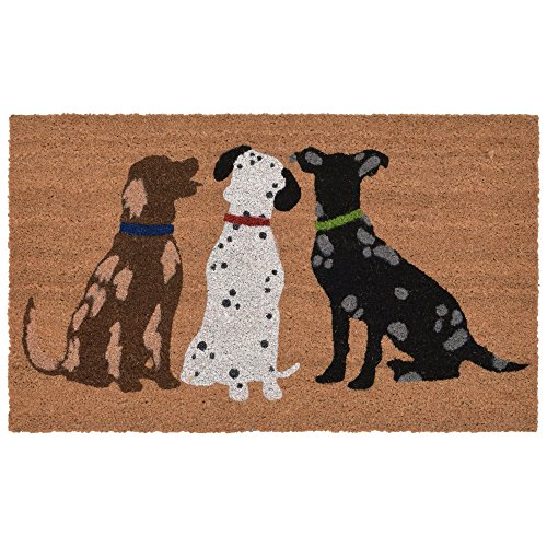 Liora Manne Natura Fußmatte mit DREI Hunden, aus Kokosfaser, für den Außenbereich, 30 x 70 cm von Liora Manne