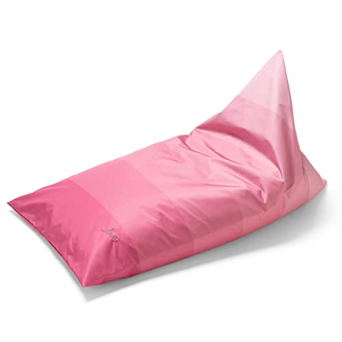 Liou® Outdoor Sitzsack für Kinder in Rosa mit Farbverlauf, wasserabweisender Beschichtung, Bezug mit Füllung, hochwertig, Designer Sitzsack für Kinderzimmer von Liou