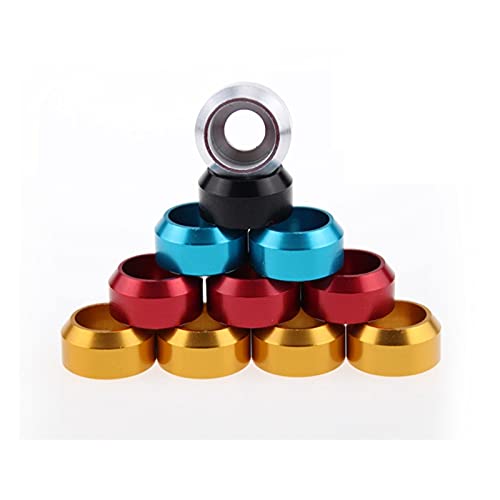 Mdingbao-Flache Unterlegscheiben 10 stücke M3 M4 M5 M6 M8 Aluminium Ally Becher Kopf Kegel Waschmaschine Krone Typ Waschmaschine Dichtung Shim elodisiert Rot Schwarz Gold Blau, Korrosion und langlebig von Liovns