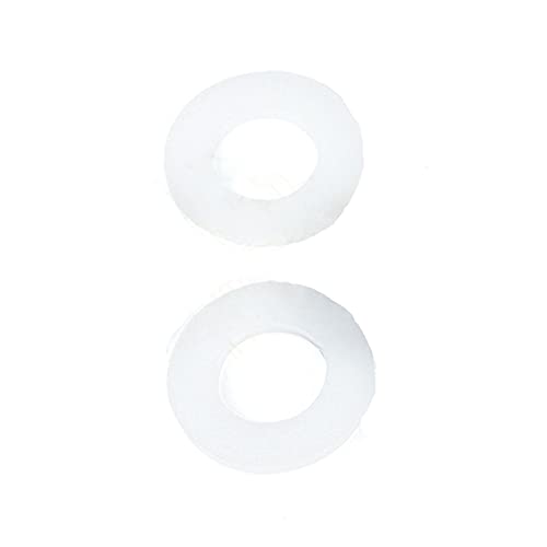 Mdingbao-Flache Unterlegscheiben M5 x 10mm x 1mm M5x10x1 weiße schwarze Nylon-flache Waschmaschine Kunststoff-Isolier-Glatt-Ring-Dichtung, 50pcs, Korrosion und langlebig ( Inner Diameter : White ) von Liovns
