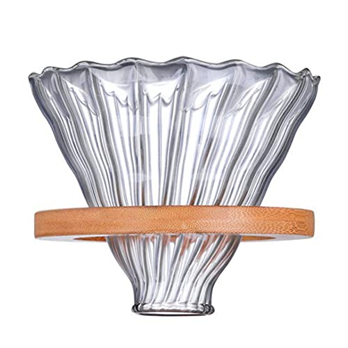 Filtertrichter Glas Kaffee Beeren Filter Spiral Wave Design Kaffeefilter Trichter Handkanne Set Filterschale Kaffeefilter von Lipeed