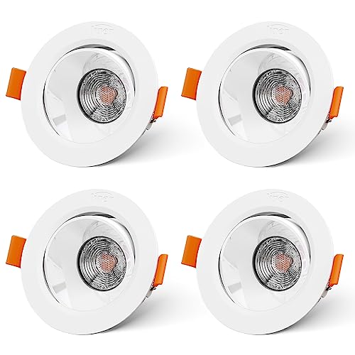 Liper 4er Set Einbaustrahler led flach 4,9W Neutralweiße Spots Deckenleuchte 4000K 430LM Küche Led einbaustrahler Wohnzimmer Einbauleuchten Deckeneinbaustrahler von Liper