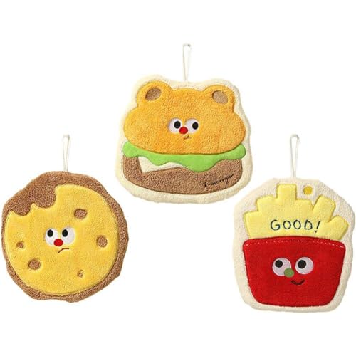 Cartoon Backen Küche Hängen Handtuch Super-saugfähige Schnell Trocknend Verdickte Kinder Korallen Flanell Weiche Handtuch 23x21x3,5 cm von Lipfer
