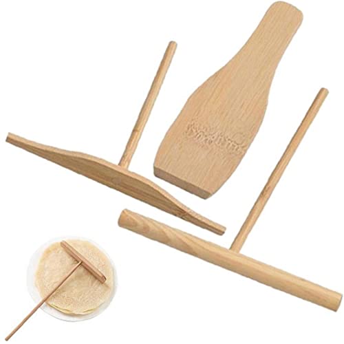 Krepperbrenner Und Spatel-kit, T-förmige Teigverteiler Und Spatel-pfannkuchen-werkzeug, Natürliche Holzcrepes-spreiz-set von Lipfer