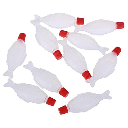 Lipfer 10pcs 4ml Sushi-Werkzeuge Fischförmige Sojasauceflaschen Essigflaschen Saucengefäß Onigiri Reiskugel Geschmack Enhancer-Steckdose Tägliche Vorräte von Lipfer