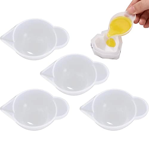 Lipfer 5pcs Silikon -Mischung Tassen Schmuck Making Cup Mini Messung Tasse Schimmelpilzspender Farbmodulation Werkzeuge Für DIY -epoxidharzfahrzeuge von Lipfer