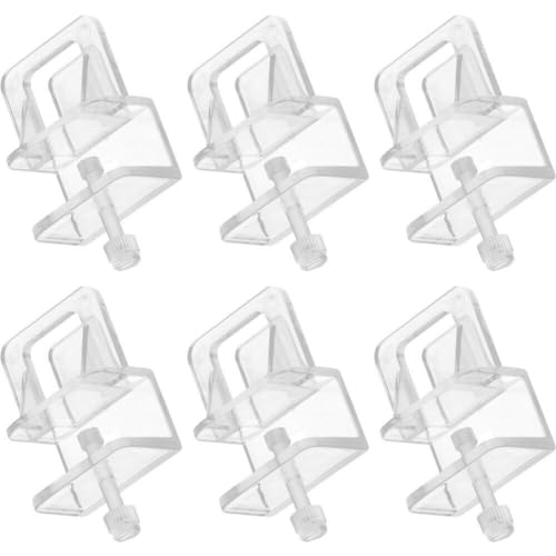 Lipfer 6 Stück Aquarium-Anti-springnetz-Halterung, Fischgitter-netzhalter, Multifunktionale Transparente Anti-Sprung-Netz-montageklammer, Aquarium-Bildschirm-netzabdeckungs-Set Lipfer 6 Stück Aquarium-Anti-springnetz-Halterung, Fischgitter-netzhalter, Multifunktionale Transparente Anti-Sprung-Netz-montageklammer, Aquarium-Bildschirm-netzabdeckungs-Set von Lipfer