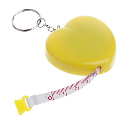 Lipfer Herzförmiges Maßband Messband Für Körpermessungen, Einziehbare Kleine Mini Weiche Nähgewebe Tüchertee Messklebeband von Lipfer