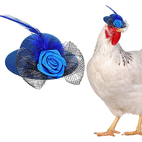 Lipfer Hühnerhüte Für Hühner Winzige Haustiere Lustige Halloween -Accessoires Hut Verstellbarem Kinngurt Rooster Enten Papagei Geflügel Stylish Show Kostüm von Lipfer