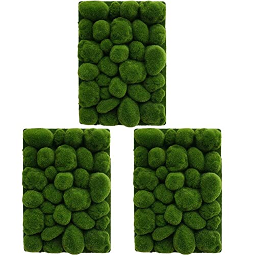 Lipfer Künstliche Mooswandpaneel 3pcs Simulation Grüne Moossteinschaum Fliesenbrett Gefälschte Moos Wandpflanze Wand Hintergrunddekoration Dekoration von Lipfer