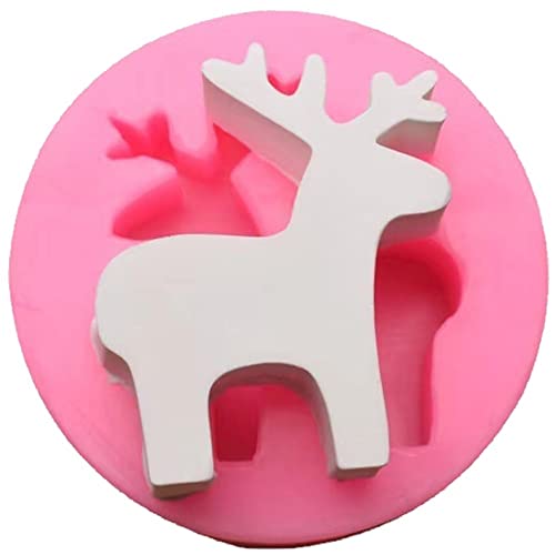 Weihnachts Elch Silikonform, 3d Rentant Fondant Form Diy Hirsche Seife Form Eiswürfel Form Für Schokolade, Süßigkeiten, Gummi, Kuchendekoration Backwerkzeug von Lipfer