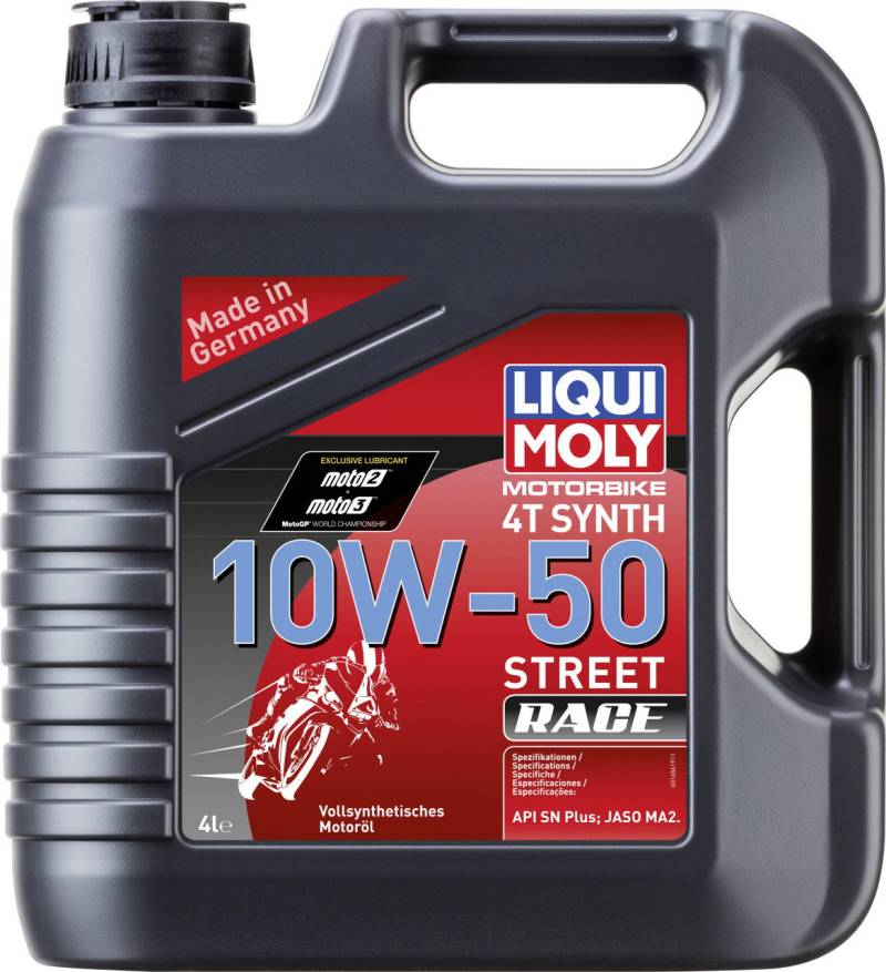 Liqui Moly 4-Takt Motoröl 4T Synth 10W-50 Street Race 4 L von Liqui Moly