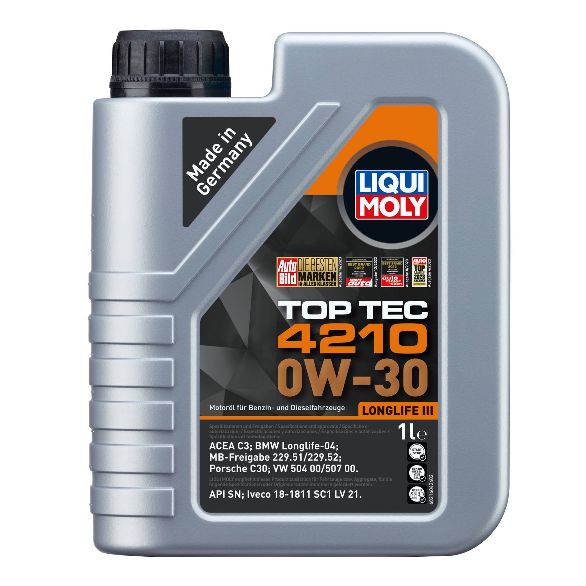 Liqui Moly Hightech-Leichtlaufmotoröl 'Top Tec 4210 0W-30' 1 l Liqui Moly Hightech-Leichtlaufmotoröl 'Top Tec 4210 0W-30' 1 l von Liqui Moly