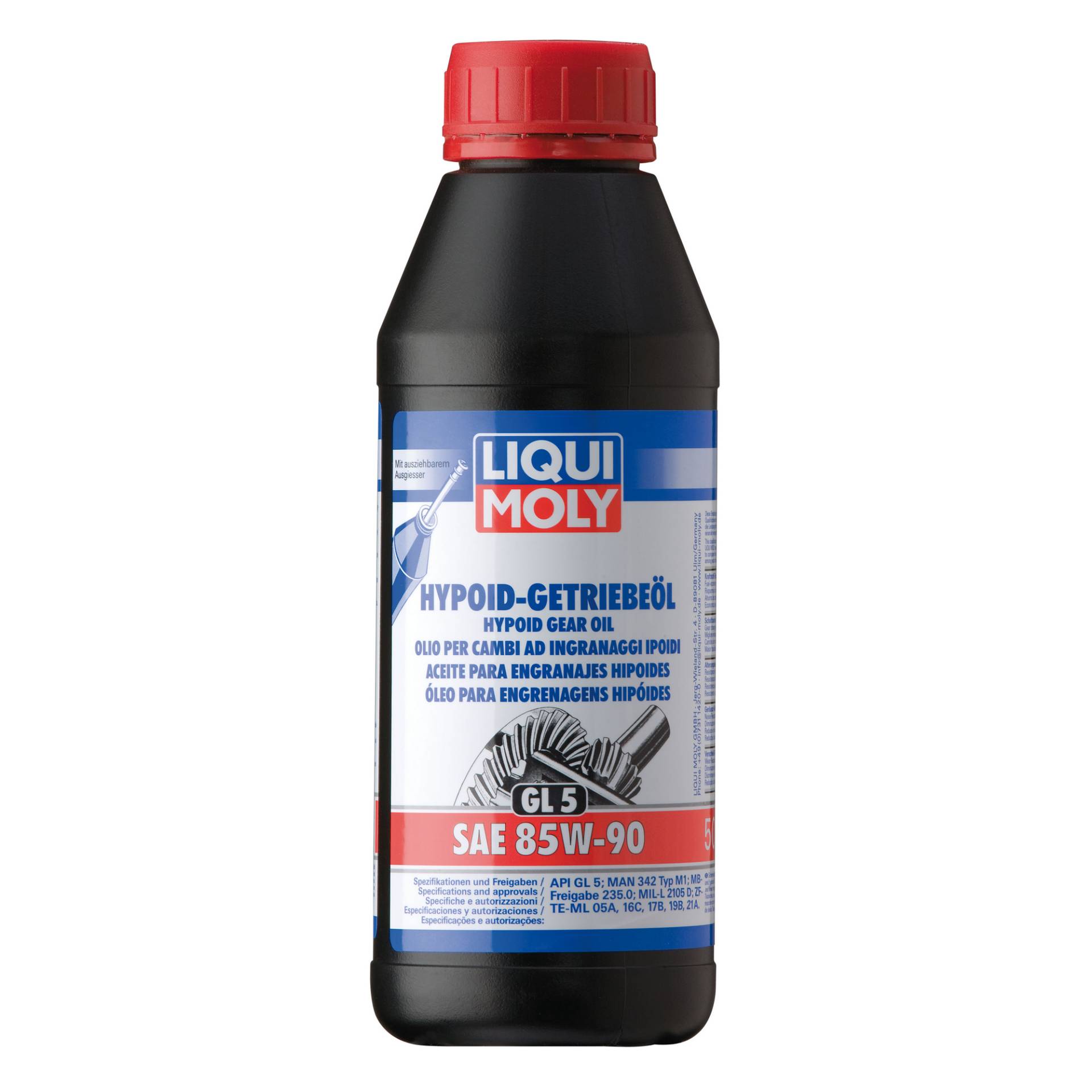 Liqui Moly Hypoid-Getriebeöl 'GL 5 SAE 85W-90' 500 ml Liqui Moly Hypoid-Getriebeöl 'GL 5 SAE 85W-90' 500 ml von Liqui Moly