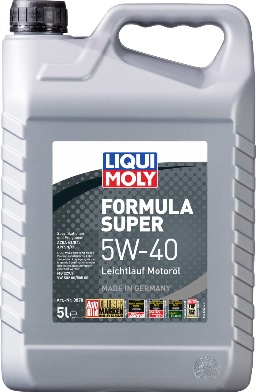 Liqui Moly Leichtlauf Motorenöl Formula Super 5W-40LL 5 L Liqui Moly Leichtlauf Motorenöl Formula Super 5W-40LL 5 L von Liqui Moly
