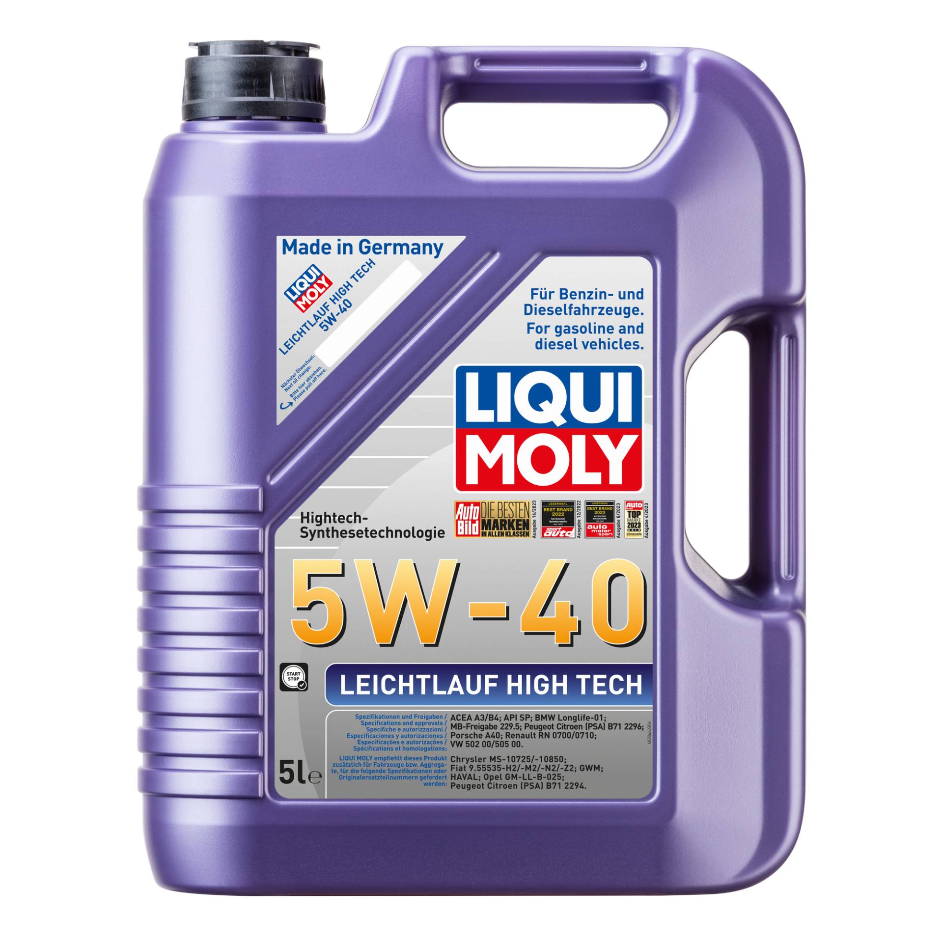 Liqui Moly Leichtlauf-Motoröl 'High Tech 5W-40' 5 l von Liqui Moly