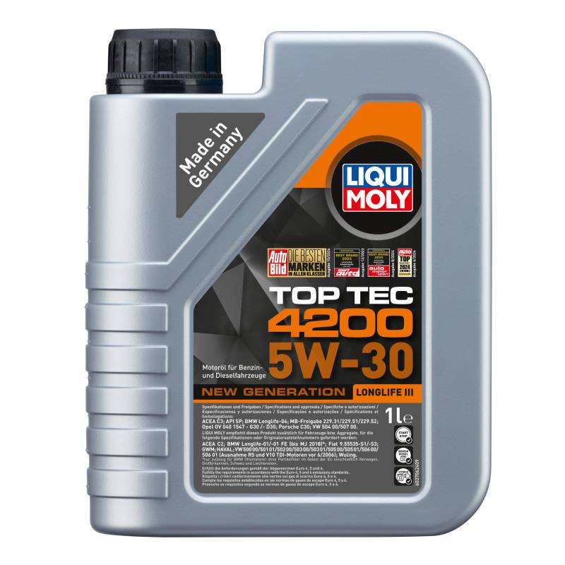 Liqui Moly Leichtlauf-Motoröl 'Top Tec 4200 5W-30' 1 l von Liqui Moly