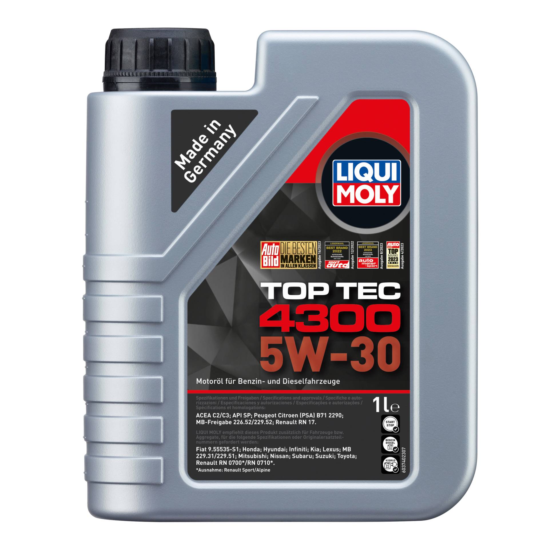 Liqui Moly Leichtlauf-Motoröl 'Top Tec 4300 5W-30' 1 l Liqui Moly Leichtlauf-Motoröl 'Top Tec 4300 5W-30' 1 l von Liqui Moly