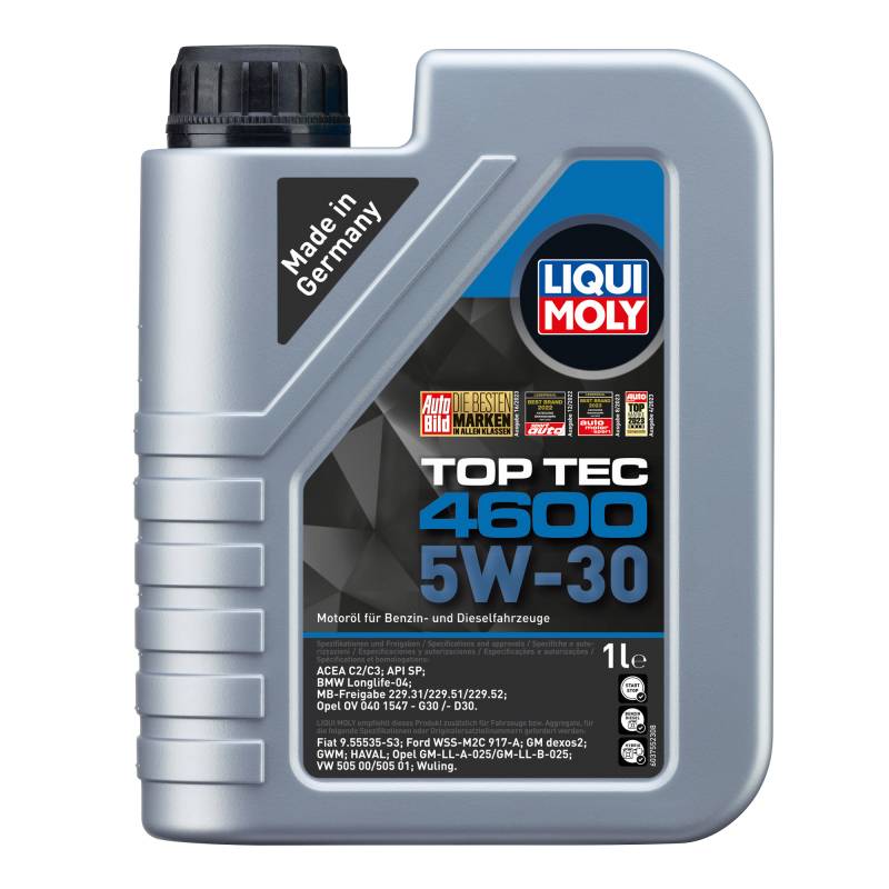 Liqui Moly Leichtlauf-Motoröl 'Top Tec 4600' 5W-30' 1 l von Liqui Moly