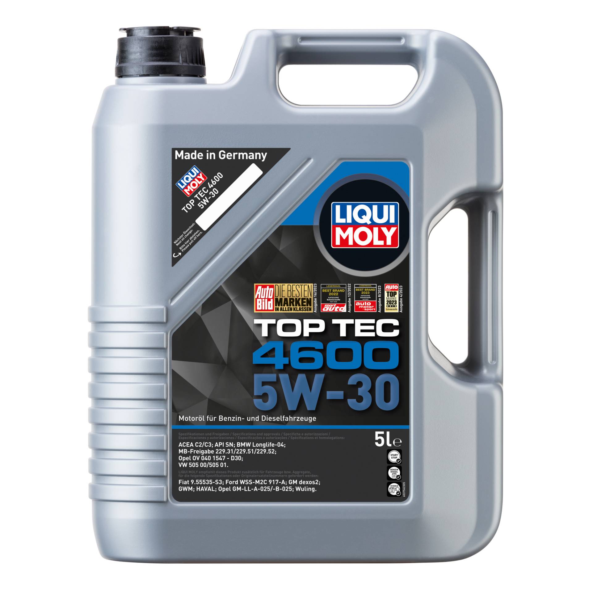 Liqui Moly Leichtlauf-Motoröl 'Top Tec 4600' 5W-30' 5 l Liqui Moly Leichtlauf-Motoröl 'Top Tec 4600' 5W-30' 5 l von Liqui Moly