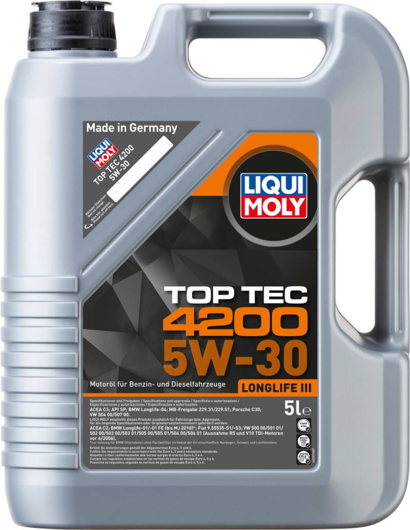 Liqui Moly Motoröl Top Tec 4200 SAE 5W-30 Longlife III 5 L von Liqui Moly