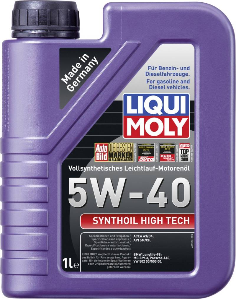 Liqui Moly Motoröl Synthoil High Tech 5W-40 1 L von Liqui Moly