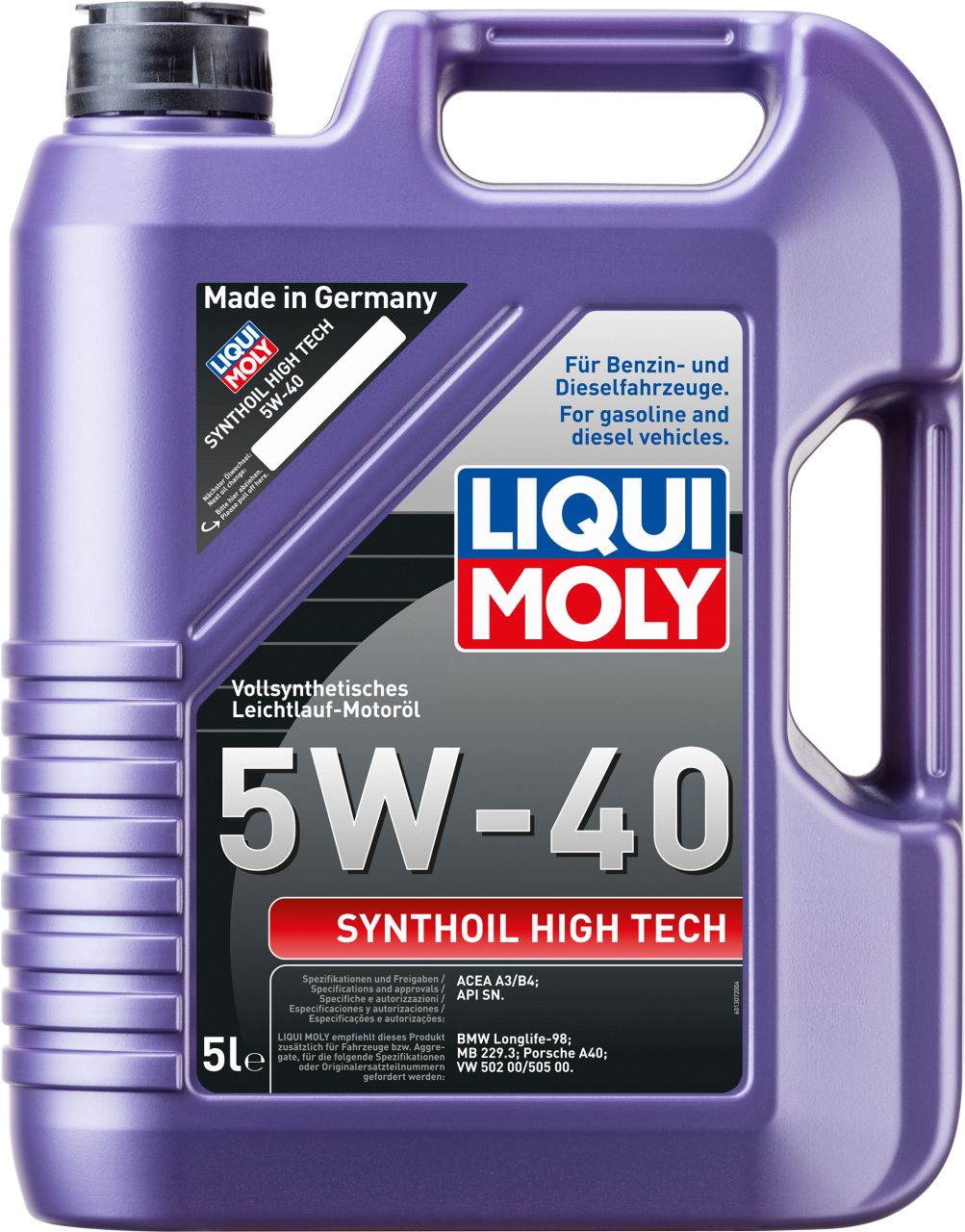 Liqui Moly Motoröl Synthoil High Tech 5W-40 5 L von Liqui Moly