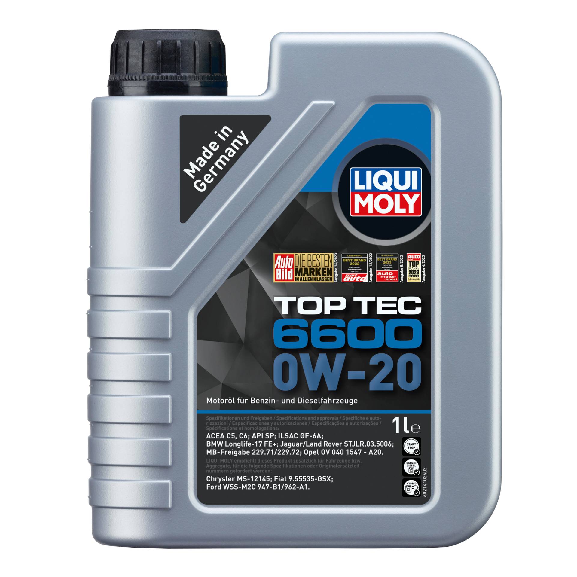 Liqui Moly Premium-Leichtlaufmotoröl 'Top Tec 6600 0W-20' 1 l Liqui Moly Premium-Leichtlaufmotoröl 'Top Tec 6600 0W-20' 1 l von Liqui Moly