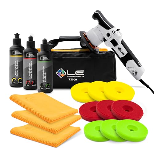 Liquid Elements – Auto Poliermaschine Set T2000 V4 + 3x3 Polierpads + 3x 250ml Politur + 3x Mikrofasertuch – Exzenter Poliermaschine 710W für Multi-Step Polierverfahren Liquid Elements – Auto Poliermaschine Set T2000 V4 + 3x3 Polierpads + 3x 250ml Politur + 3x Mikrofasertuch – Exzenter Poliermaschine 710W für Multi-Step Polierverfahren von Liquid Elements